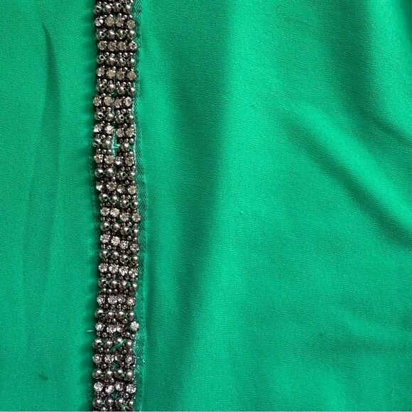 Sz Small Naked Zebra Long Sleeve Rhinestone Silver Beaded Going out top - Picture 3 of 11